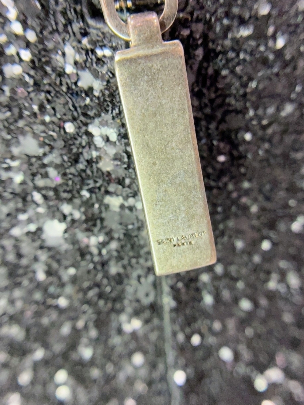 Saint Laurent YSL Black Glitter Block Heel Ankle Booties Boots  Sz 40/9 US Rare! - Picture 2 of 7